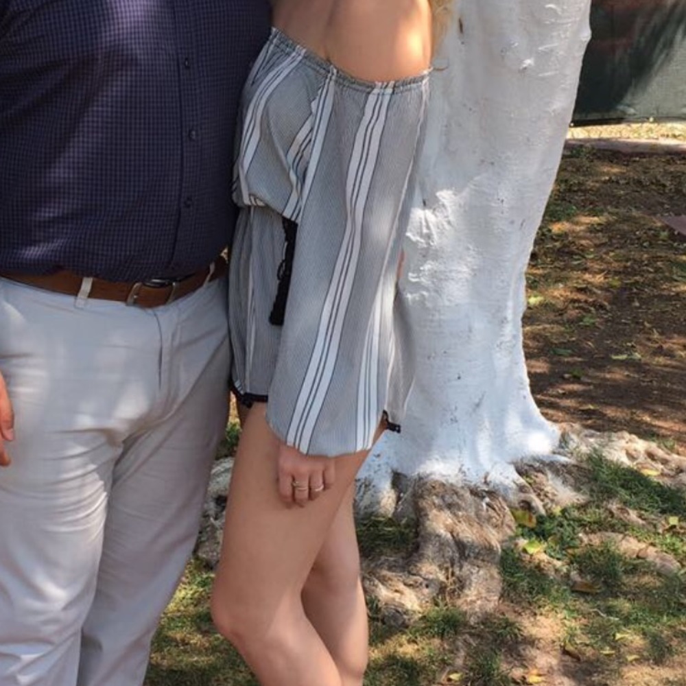 URBAN OUTFITTERS OFF THE SHOULDER ROMPER